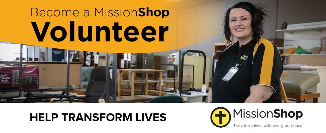Mission Shop Volunteer Banner